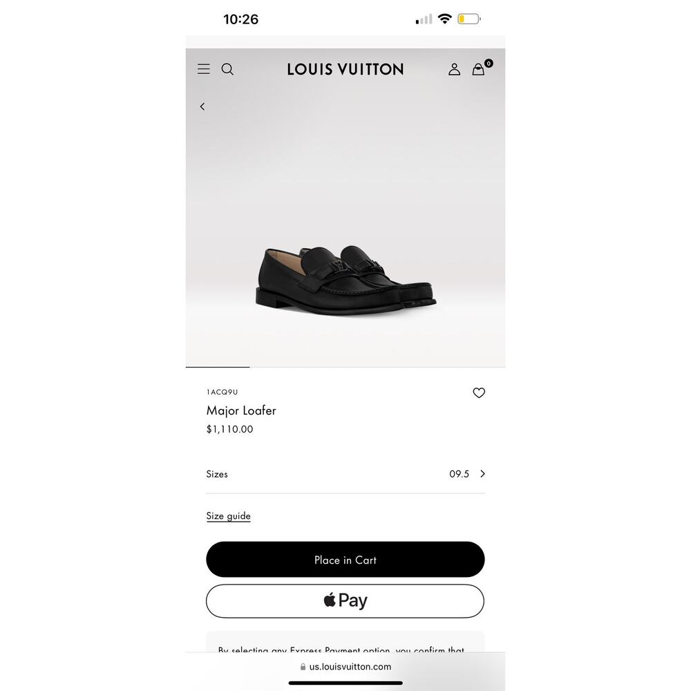 Size 7.5LV/8.5US- Louis Vuitton Major Loafer Epi Leather🖤 RETAIL $1,110! - Picture 9 of 9